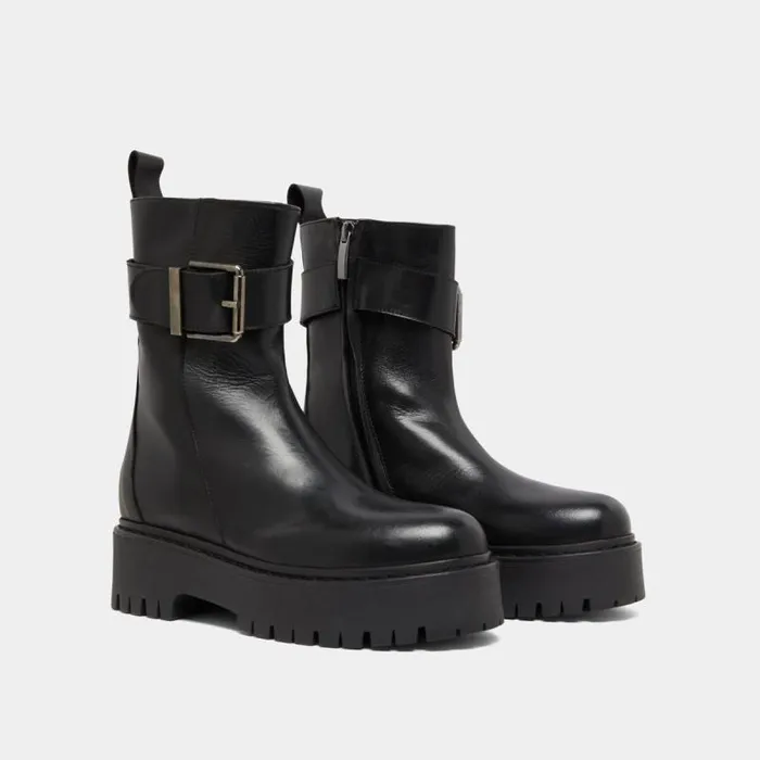 Women Ankle Boots With Notched Soles Black JONAK Ankle Boots Lowboots