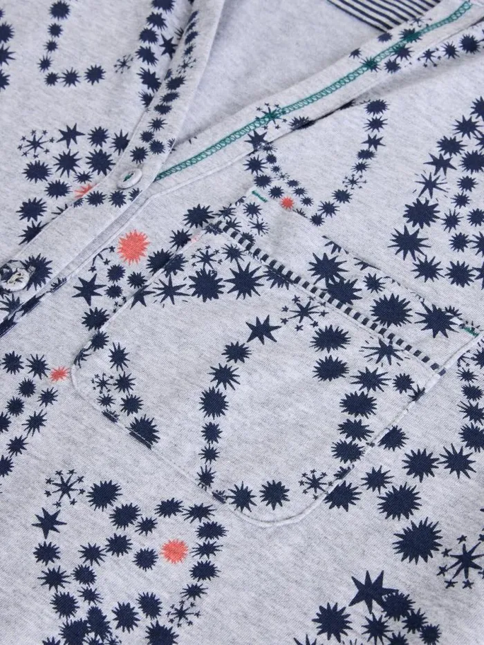 Women Annie Jersey Nightie Grey Print White Stuff Nightwear