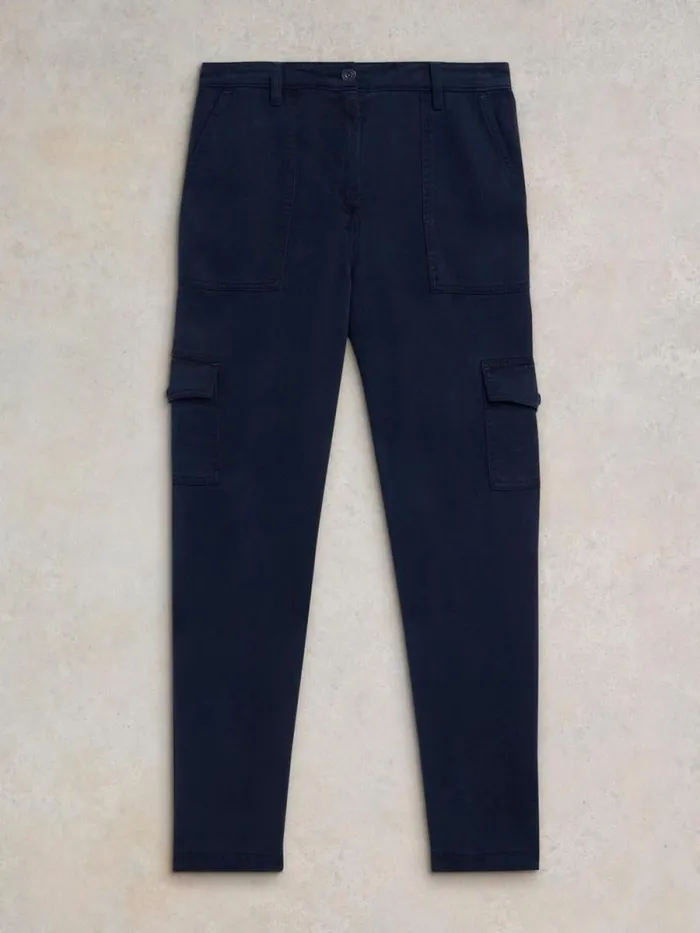 Women Arlo Tencel Cargo Trouser Dark Navy White Stuff Trousers