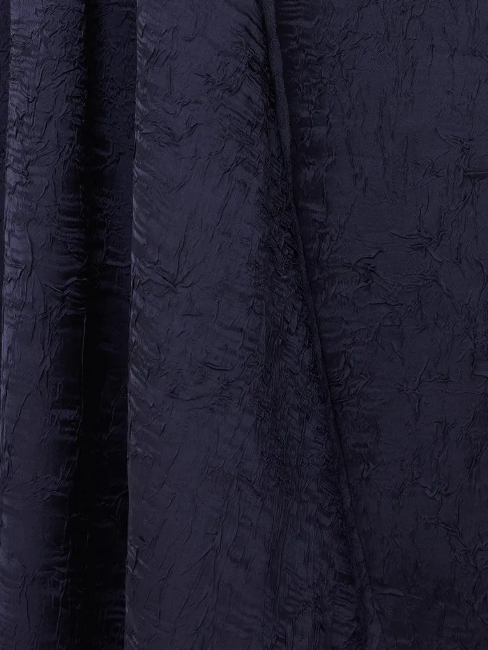 Women Asymmetric Textured Skirt Navy Jigsaw Coords