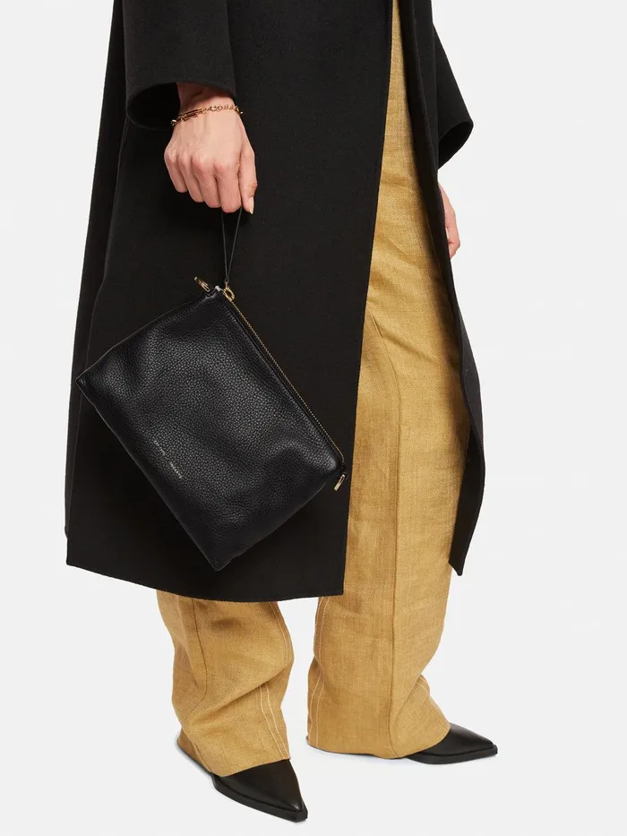 Women Ava Pebble Leather Crossbody Black Jigsaw Wallets and Card Holders