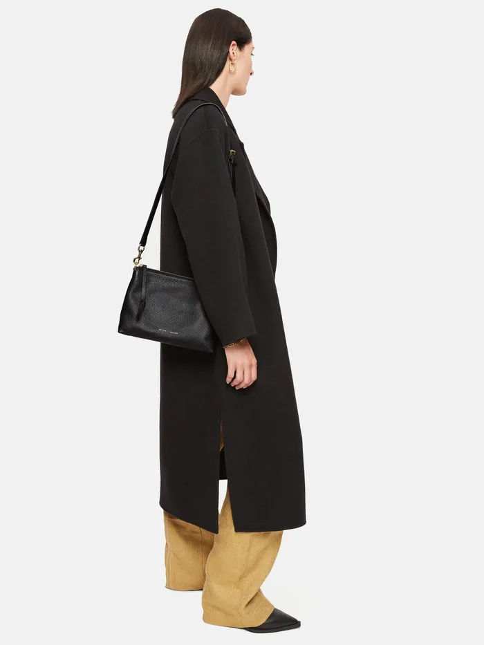 Women Ava Pebble Leather Crossbody Black Jigsaw Wallets and Card Holders