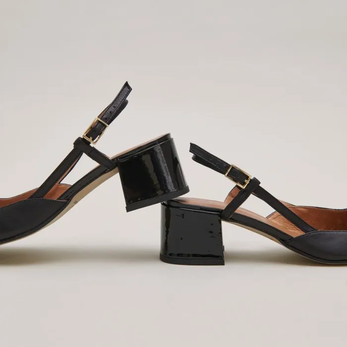 Women Babies With Open Heels Black Black JONAK Slingbacks