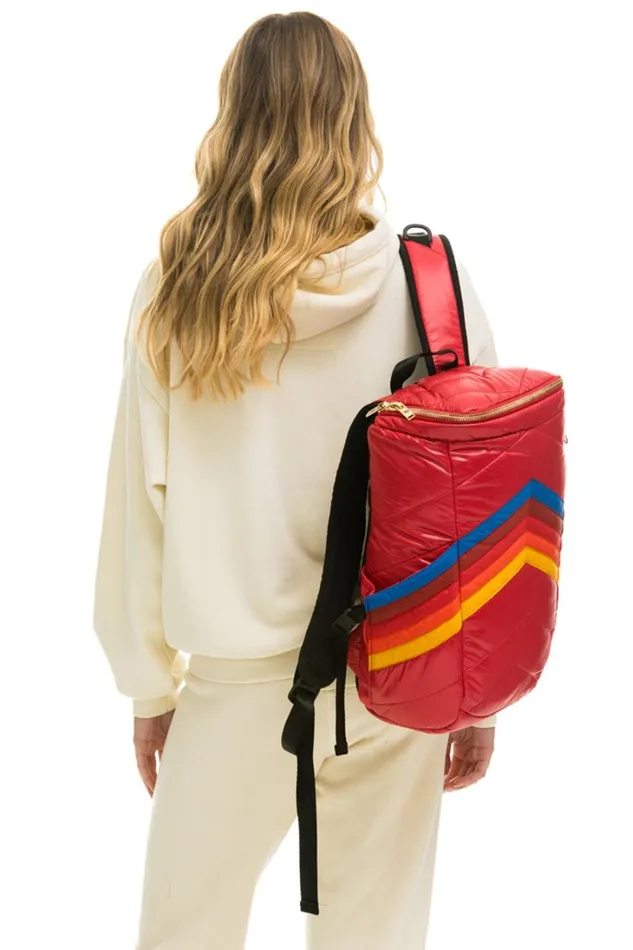 Women Backpacks Aviator Nation PEAK PUFFER BACKPACK 8211 CHERRY GLOSSY Women Backpacks Aviator Nation PEAK PUFFER BACKPACK 8211 CHERRY GLOSSY