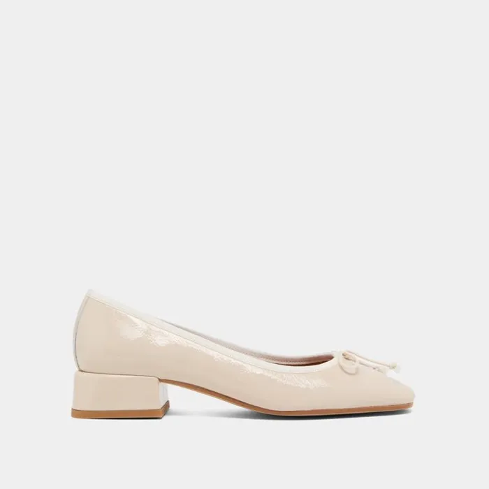 Women Ballet Flats With Low Heels Ecru JONAK Ballet Flats