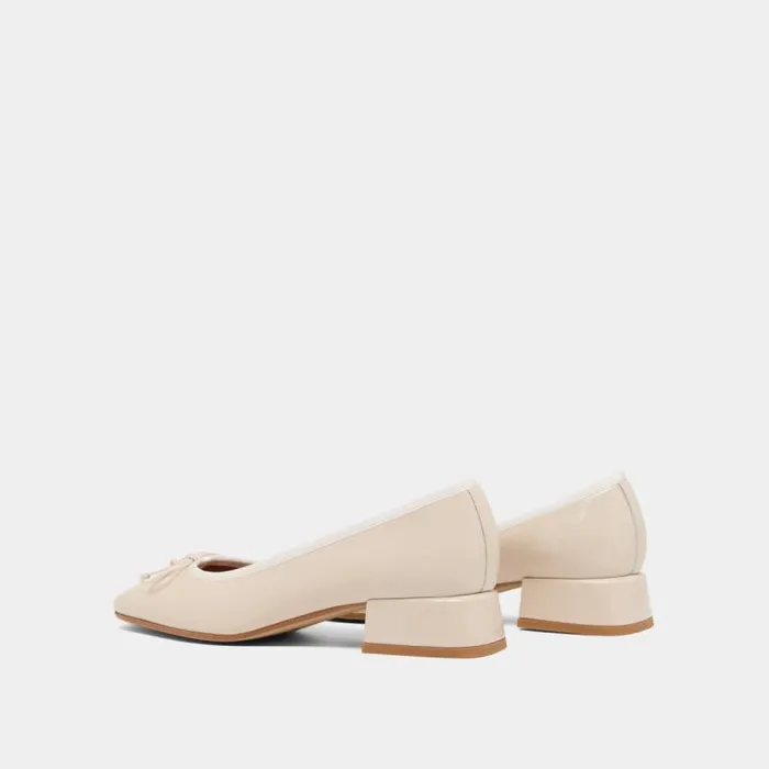 Women Ballet Flats With Low Heels Ecru JONAK Ballet Flats