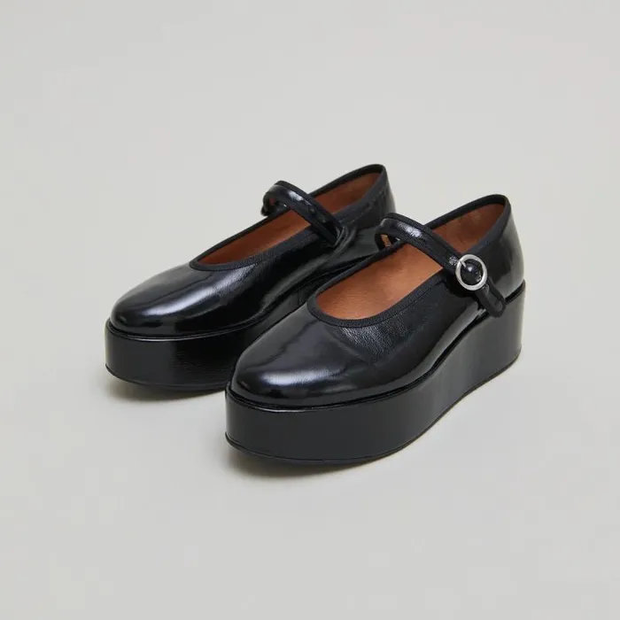 Women Ballet Flats With Platforms Black JONAK Ballet Flats