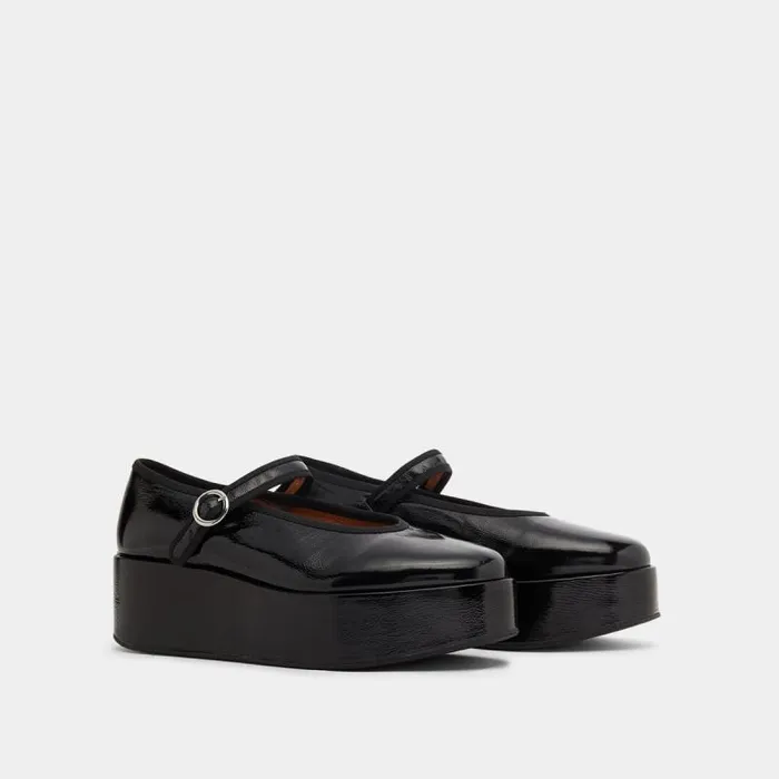 Women Ballet Flats With Platforms Black JONAK Ballet Flats