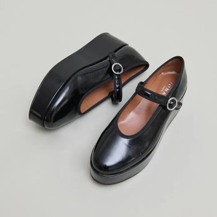 Women Ballet Flats With Platforms Black JONAK Ballet Flats