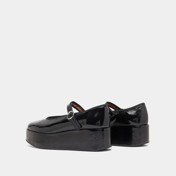 Women Ballet Flats With Platforms Black JONAK Ballet Flats