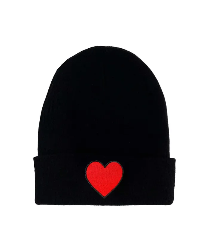 Women Beanies Aviator Nation HEART RIB BEANIE