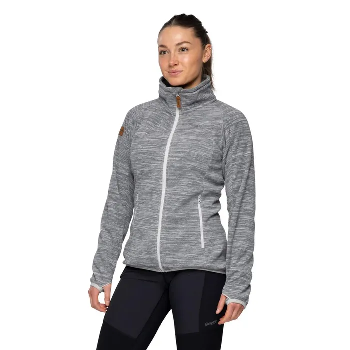 Women Bergans Of Norway Fleece Hareid Fleece W Jacket Nohood Aluminium