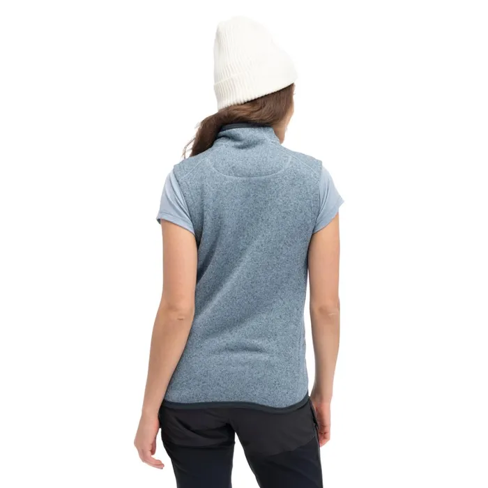 Women Bergans Of Norway Fleece Kamphaug Knitted Vest Husky Blue