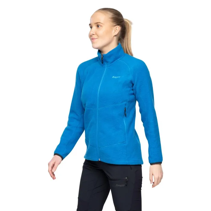 Women Bergans Of Norway Fleece Rabot Merino Fleece Midlayer Jacket Dark Aqua Lagoon