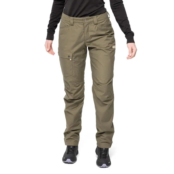 Women Bergans Of Norway Hiking Pants Nordmarka Leaf Light Pants Green Mud