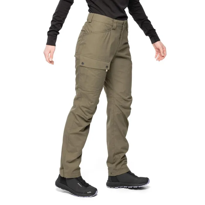 Women Bergans Of Norway Hiking Pants Nordmarka Leaf Light Pants Green Mud