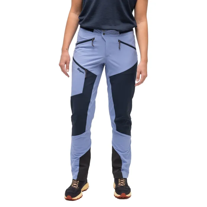 Women Bergans Of Norway Hiking Pants Tind Softshell Pants Blueberry Milk Navy Blue