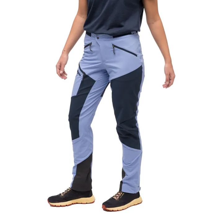 Women Bergans Of Norway Hiking Pants Tind Softshell Pants Blueberry Milk Navy Blue