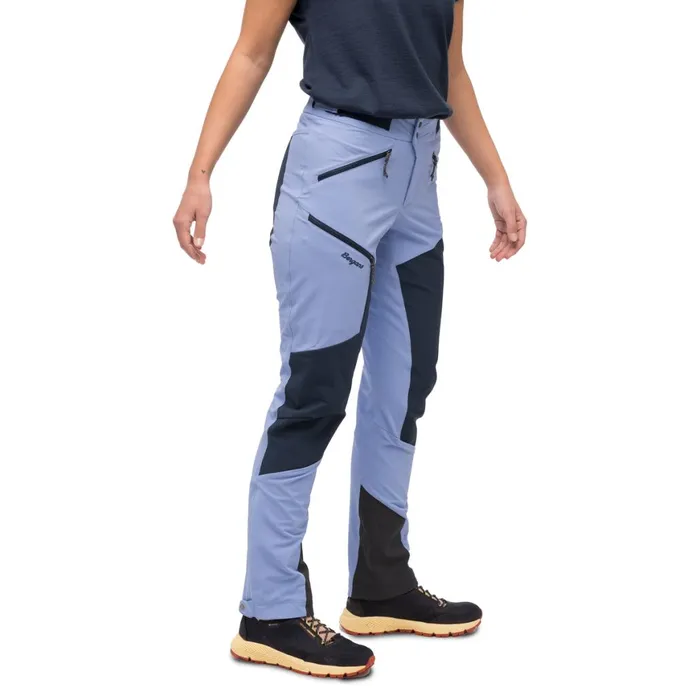 Women Bergans Of Norway Hiking Pants Tind Softshell Pants Blueberry Milk Navy Blue