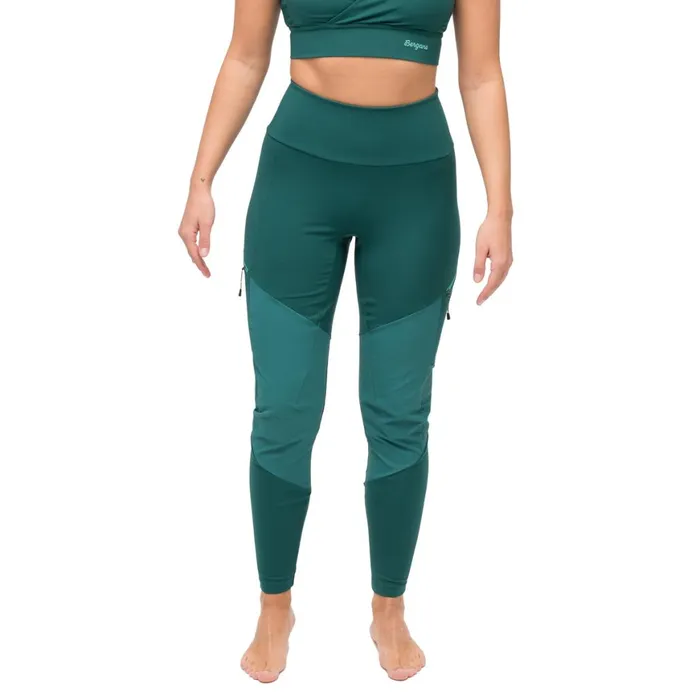 Women Bergans Of Norway Hiking Pants Tind Vertical Rock Tights Malachite Green