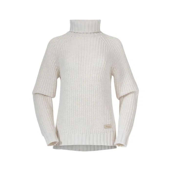 Women Bergans Of Norway Jumpers And Long Sleeves Nordmarka Merino High Neck Jumper Vanilla White