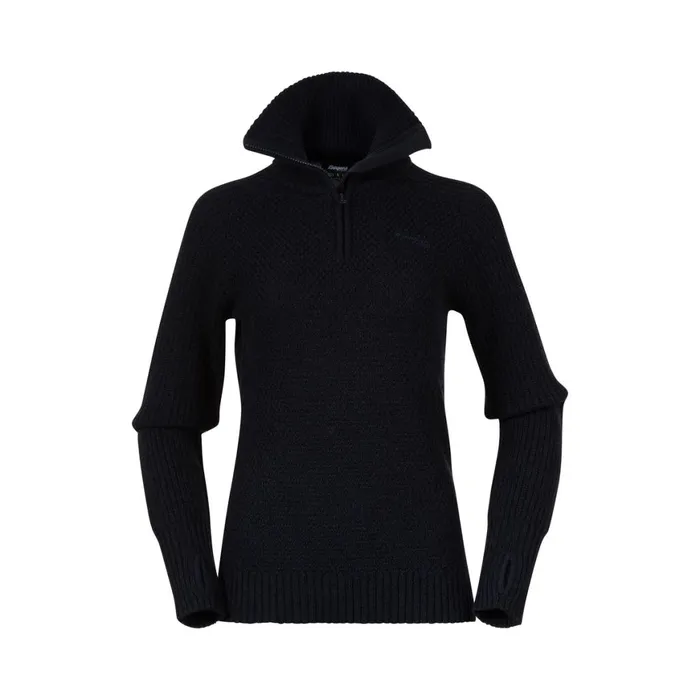 Women Bergans Of Norway Jumpers And Long Sleeves Ulriken Jumper Navy Blue