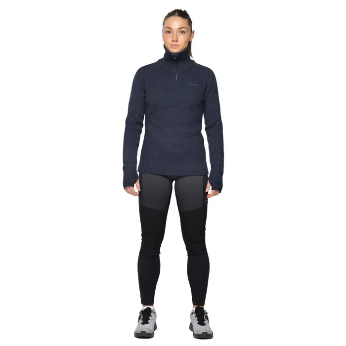 Women Bergans Of Norway Jumpers And Long Sleeves Ulriken Jumper Navy Blue
