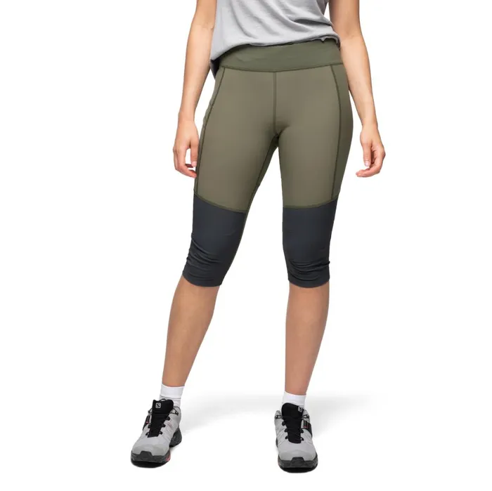 Women Bergans Of Norway Pirate Pants Flyen Outdoor Tights Dark Green Mud Dark Shadow Grey