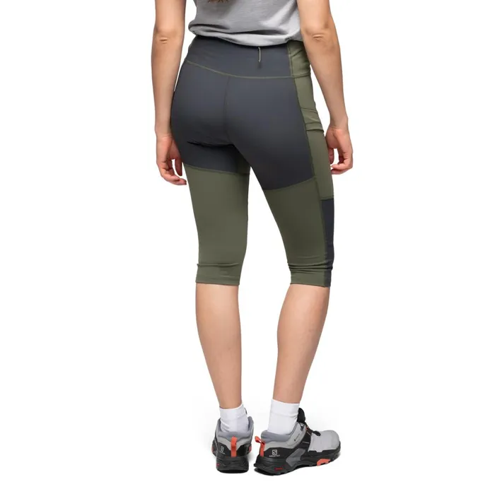 Women Bergans Of Norway Pirate Pants Flyen Outdoor Tights Dark Green Mud Dark Shadow Grey