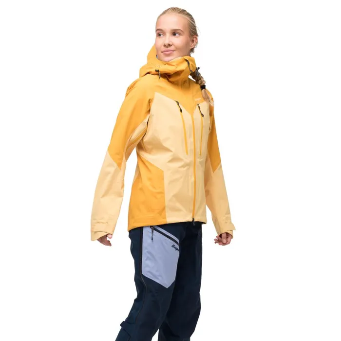 Women Bergans Of Norway Shell Jackets Tind 3l Shell Jacket Buttercup Yellow Marigold Yellow