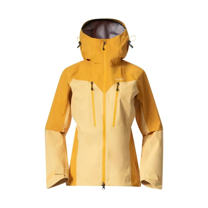 Women Bergans Of Norway Shell Jackets Tind 3l Shell Jacket Buttercup Yellow Marigold Yellow