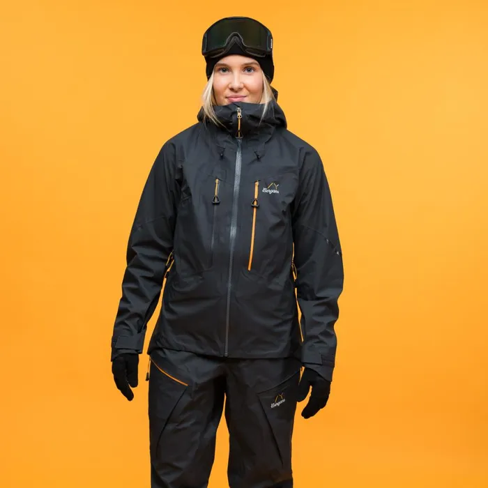 Women Bergans Of Norway Shell Jackets Y Mountainline Breathe 3l Shell Jacket Dark Shadow Grey