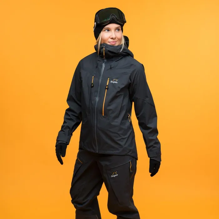 Women Bergans Of Norway Shell Jackets Y Mountainline Breathe 3l Shell Jacket Dark Shadow Grey
