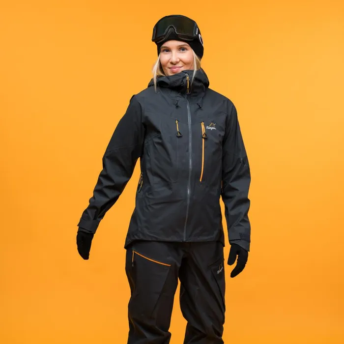 Women Bergans Of Norway Shell Jackets Y Mountainline Breathe 3l Shell Jacket Dark Shadow Grey