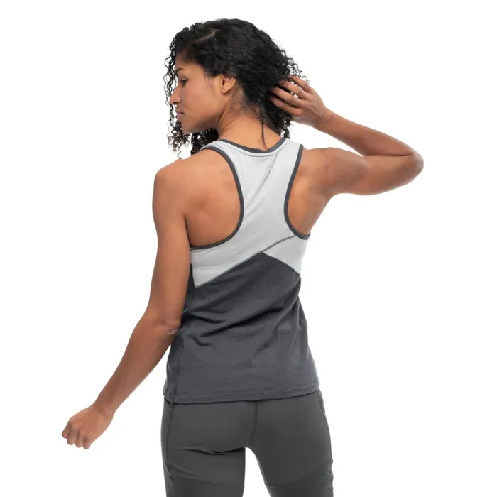 Women Bergans Of Norway Singlets Y Lightline Merino Top Dark Shadow Grey Pearl Grey