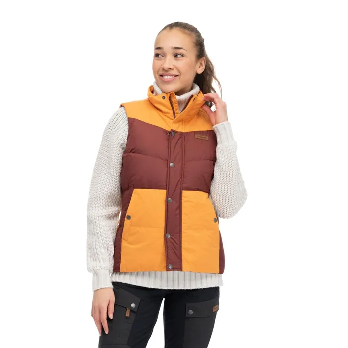 Women Bergans Of Norway Vests Nordmarka Outdoor Down Vest Amarone Red Golden Field
