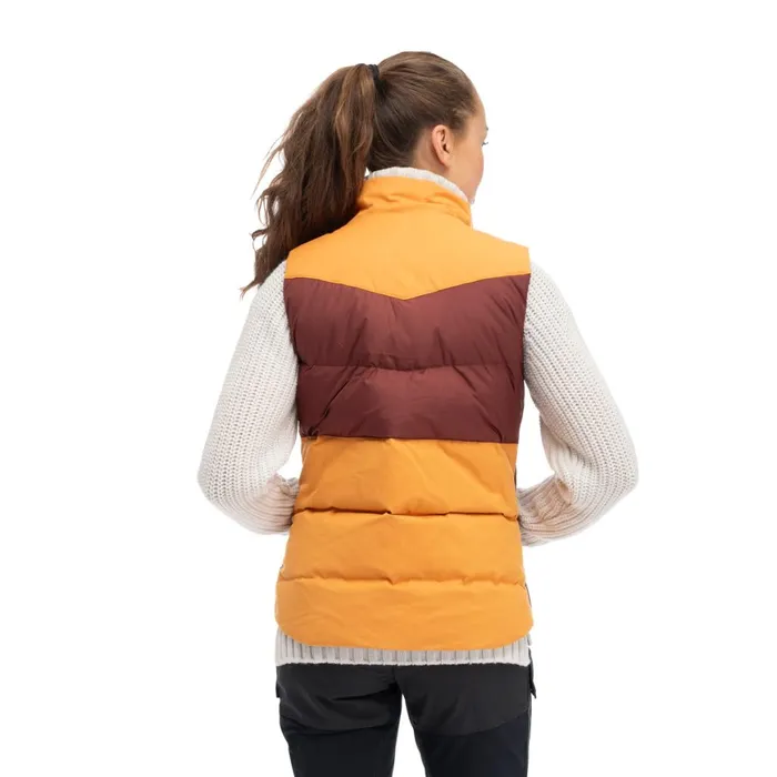 Women Bergans Of Norway Vests Nordmarka Outdoor Down Vest Amarone Red Golden Field