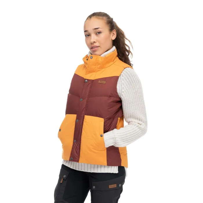 Women Bergans Of Norway Vests Nordmarka Outdoor Down Vest Amarone Red Golden Field