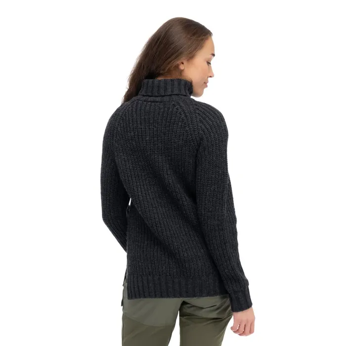 Women Bergans Of Norway Wool Nordmarka Merino High Neck Jumper Dark Shadow Grey
