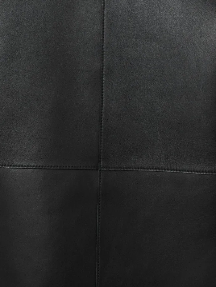 Women Bonded Leather Jacket Black Jigsaw Coords