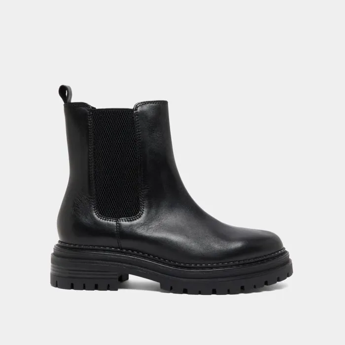 Women Boots With Notched Soles And Elastic Black JONAK Ankle Boots Lowboots