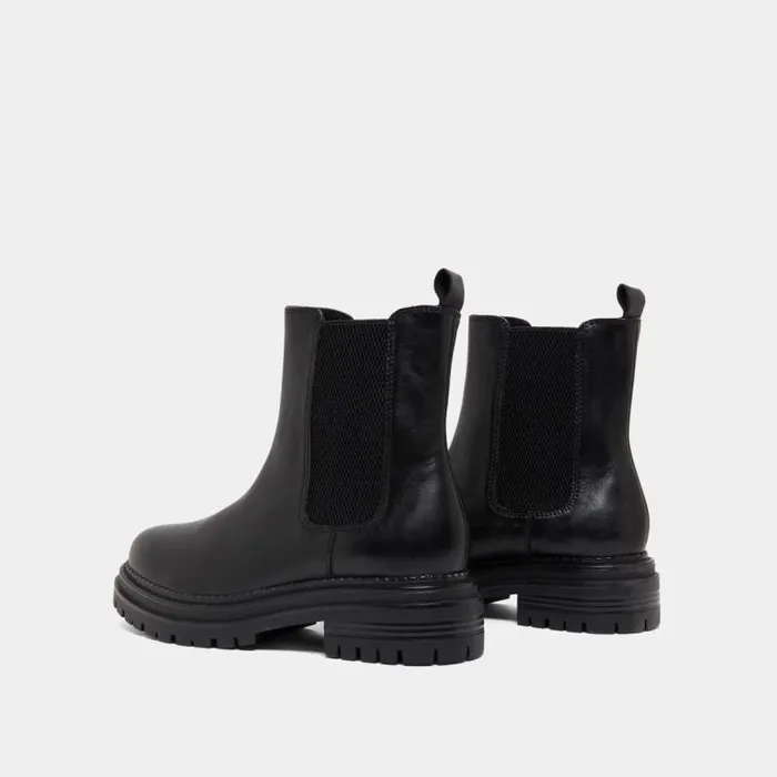 Women Boots With Notched Soles And Elastic Black JONAK Ankle Boots Lowboots