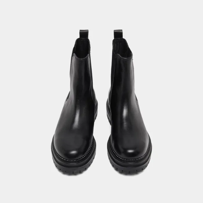Women Boots With Notched Soles And Elastic Black JONAK Ankle Boots Lowboots