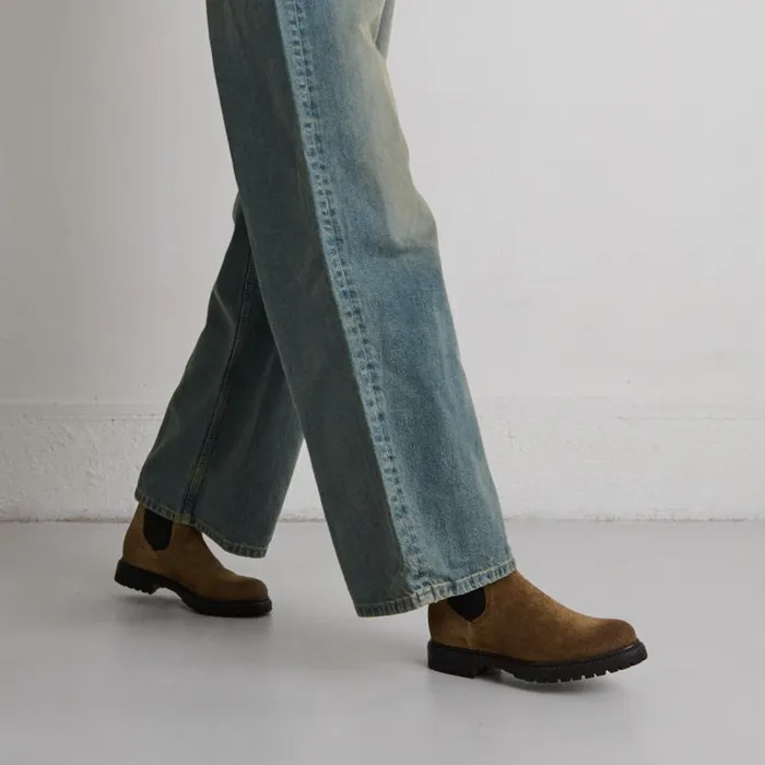 Women Boots With Notched Soles And Elastic Taupe JONAK Ankle Boots Lowboots