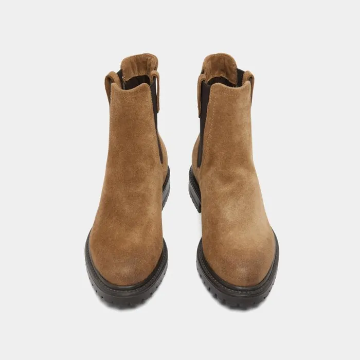 Women Boots With Notched Soles And Elastic Taupe JONAK Ankle Boots Lowboots