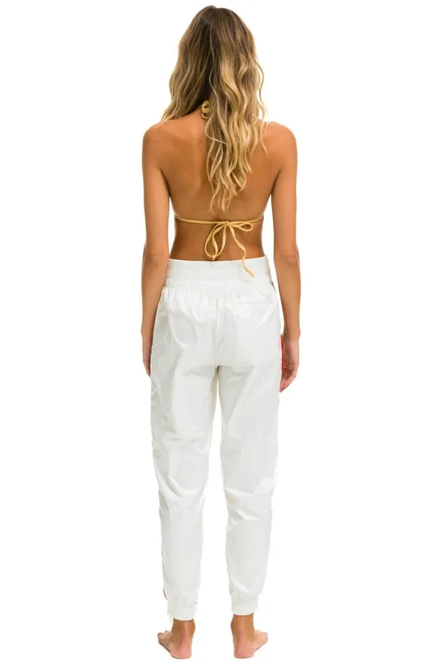Women Bottoms Aviator Nation 5 STRIPE HI RISE WIND PANT 8211 VINTAGE WHITE Women Bottoms Aviator Nation 5 STRIPE HI RISE WIND PANT 8211 VINTAGE WHITE