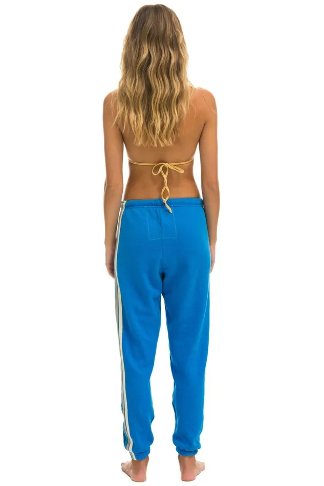 Women Bottoms Aviator Nation 5 STRIPE SWEATPANTS 8211 OCEAN USA Women Bottoms Aviator Nation 5 STRIPE SWEATPANTS 8211 OCEAN USA