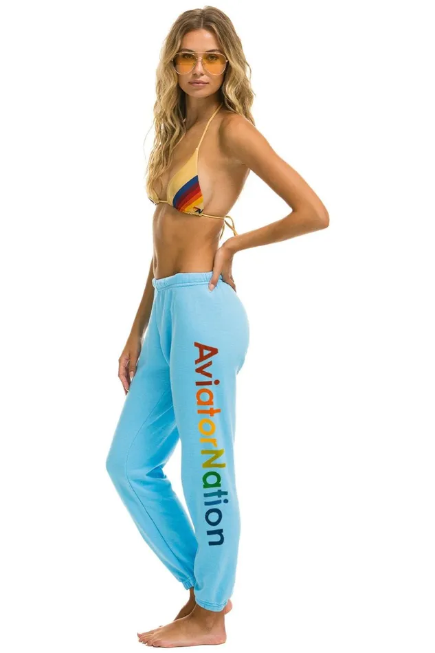 Women Bottoms Aviator Nation AVIATOR NATION SWEATPANTS 8211 SKY