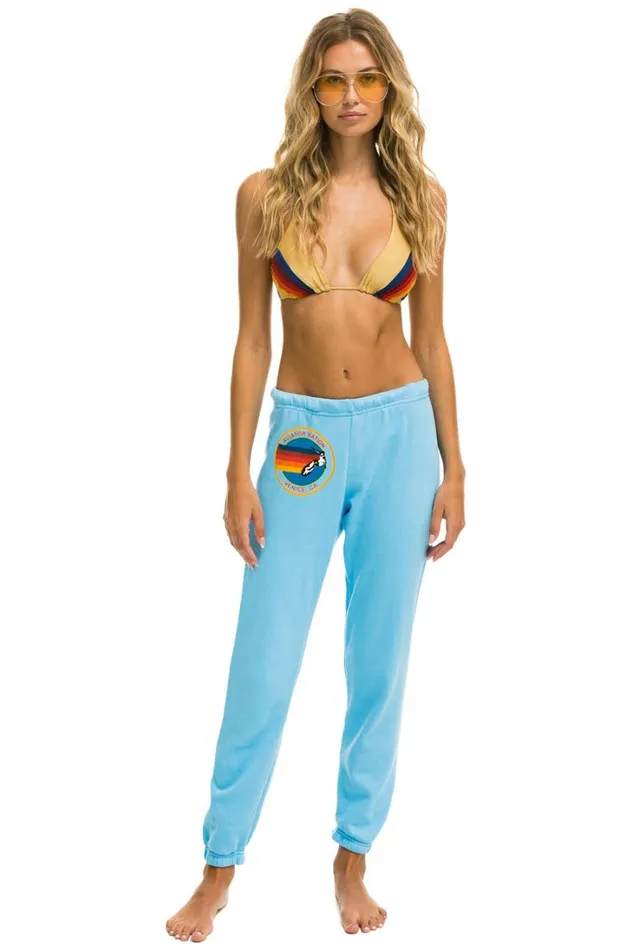 Women Bottoms Aviator Nation AVIATOR NATION SWEATPANTS 8211 SKY Women Bottoms Aviator Nation AVIATOR NATION SWEATPANTS 8211 SKY