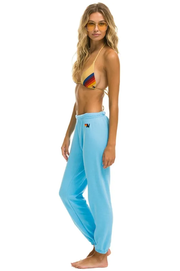 Women Bottoms Aviator Nation LOGO SWEATPANTS 8211 SKY Women Bottoms Aviator Nation LOGO SWEATPANTS 8211 SKY